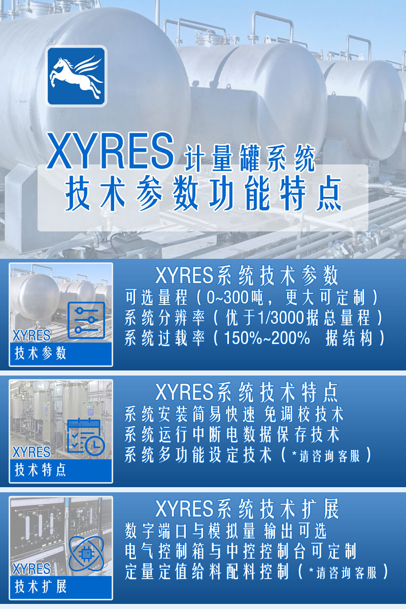 XYRES電子稱重式計量罐系統(tǒng) 特點