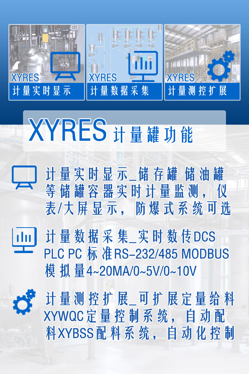 XYRES電子稱重式計(jì)量罐系統(tǒng) 功能